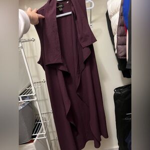 Plum Purple Long Maxi Vest